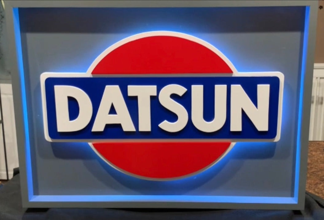 Datsun Sign in Shadow Box