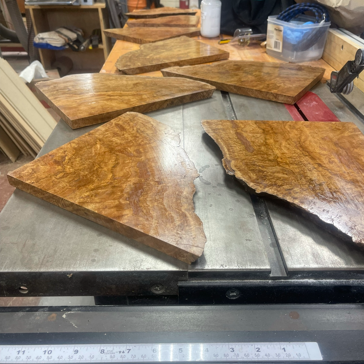 Walnut Burl Shelves