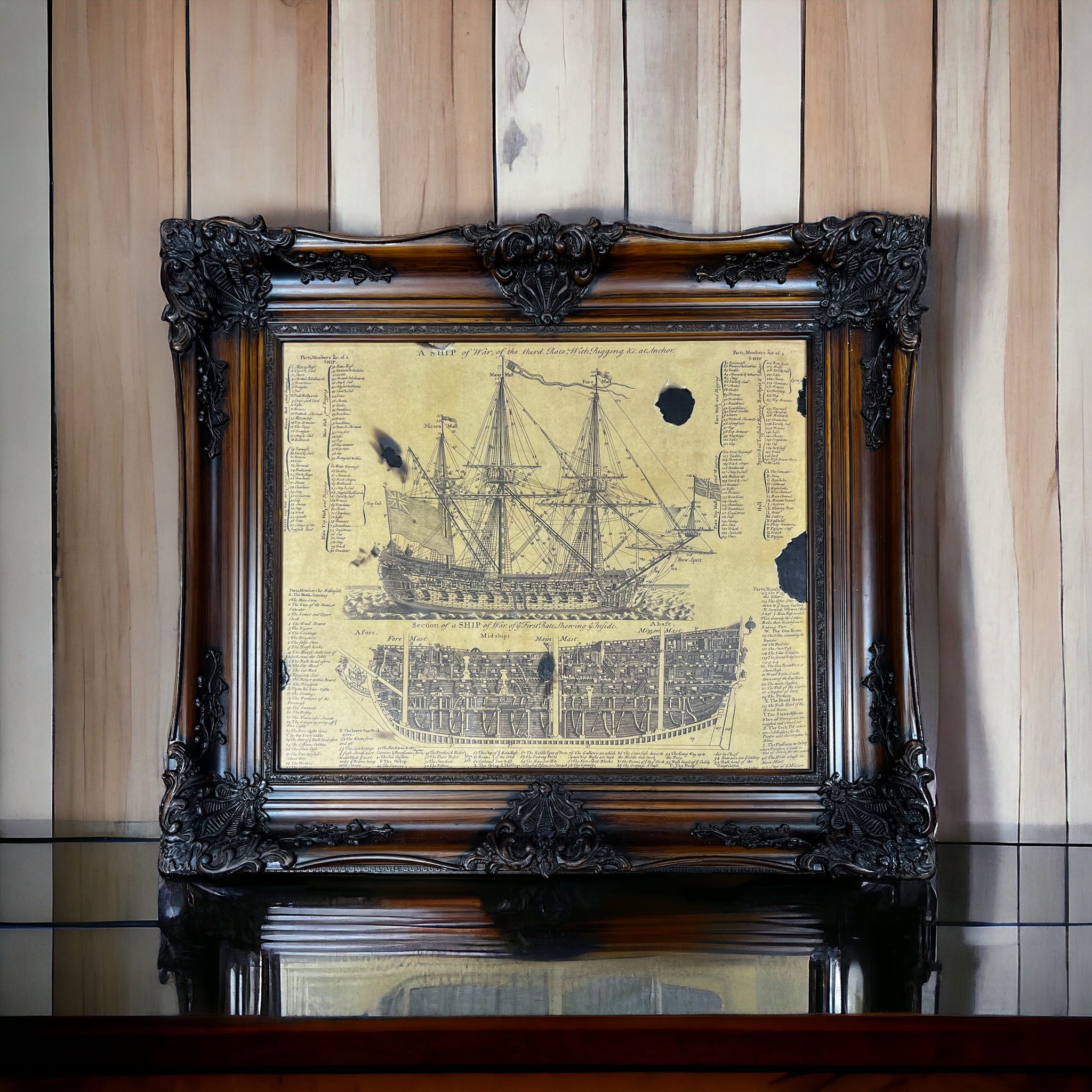 Framed Pirate ship