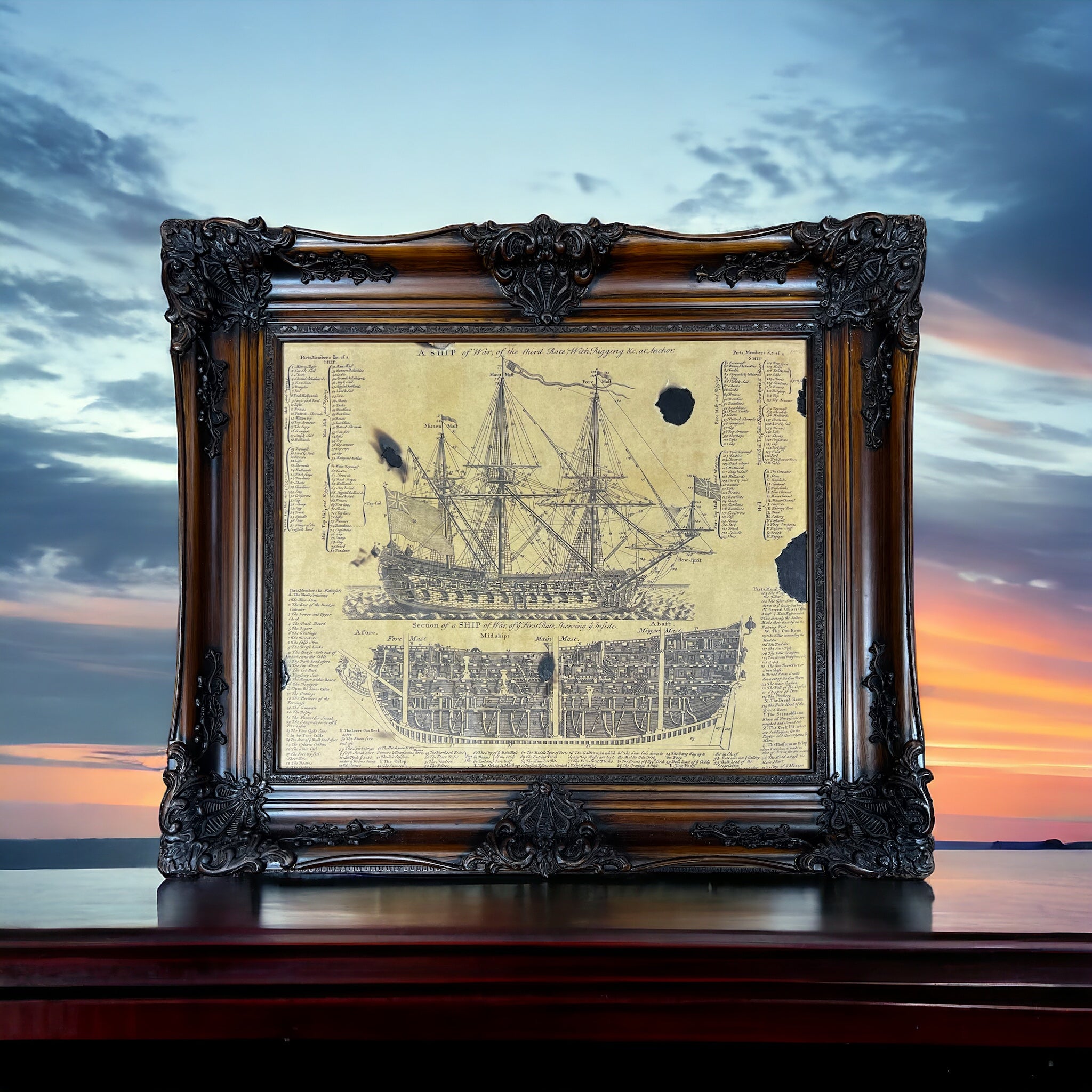 Framed Pirate ship